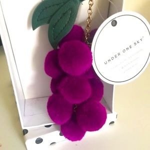 Bag Charm / KeyRing Purple Grapes NIB 'Under One Sky'